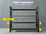Giantz 2.4Mx2M Warehouse Shelving Garage Rack WR-F-20246-200BK-ABC