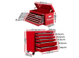 Giantz 14 Drawer Tool Box Cabinet Chest Mechanic Garage Storage Trolley Red TB-14DR-CH-RO-RED