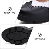 Women's Chunky Heel Shoes, 1 Pair, Black and White Design for Everyday Comfort V1370-AZ4-16338