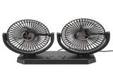 12V Double Head Electric Fan Double Control 3 Gears Strong Wind USB Charging Car Cooling Fan for V1294-YM0717-3113220171211