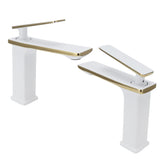 Copper Wash Basin Tap Hot Cold Mixing Faucet with Single Hole Long Handle for Bathroom UseG3/8 V1294-YM0901-3112210055112
