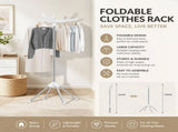 CARLA HOME Folding Clothes Drying Rack, 3 Rotatable Arms, Stainless Steel V178-36546