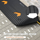 Upgraded Rubber Threshold Ramp, 8.9 cm Rise Door Ramp with 1 Channel, Natural Rubber Car Ramp with V952-XBLYPDGB1355X9T5NV0