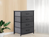 Levede Storage Cabinet Tower Chest Dark Grey CH1050-DG