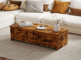 Levede Storage Bench Rustic Wooden Storage Cabinet CH1164-BR-AU