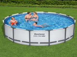 Bestway Swimming Pool 427x427x122cm Steel Frame Above Ground Pools Round Filter Pump Ladder BW-POOL-R-427-5612Y