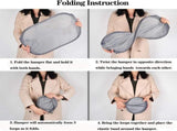 2 Pack Foldable Mesh Laundry Baskets with Reinforced Handles Grey Portable for Home Travel Student V1258-DP02-BOL-329