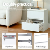 Artiss King Single Bed Frame and Bedside Table WBED-004KS-FURNI-PURE-AB