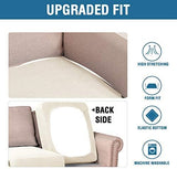 High Stretch Individual Seat Cushion Covers Sofa Slipcovers Couch Featuring Jacquard Textured Twill V1259-DP01-A-4452