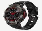 Black-red Outdoor Smartwatch with 1.45-Inch HD Round Screen and Flashlight V888-ELOSUNG28594
