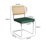 Levede 6xRattan Chair Dining Chairs CH1108-2-GNX3