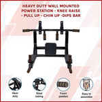 Heavy Duty Wall Mounted Power Station - Knee Raise - Pull Up - Chin Up -Dips Bar V63-833631