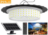 3000LM Black Solar Shed Light with 244 LEDs, Remote Control, 5 Modes, IP65 Waterproof V178-59188