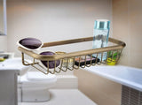 30cm Solid Copper Shower Basket Bath Soap Shampoo Storage Holder Wall Mount Bathroom Shelf V1294-YM0901-JY03090