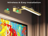 Wireless Picture Lights for Wall, Battery Operated Wall Light for Painting Rechargeable CCT V1171-CB-BOM000968