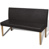 Bench 139,5 Cm Dark Brown Faux Leather 43_241347