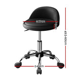 Artiss Salon Stool Swivel Chair Backrest Chairs SALON-B-BACK-BK