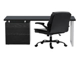 Artiss Computer Desk Executive Office Chairs Sets Black DESK-140M-CHAIR-7023-BK