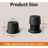 4 Pcs Adjustable Boosters Antiderapants for Black, Beds Sofas, Tables and Chairs Legs of V1237-MS-626-475