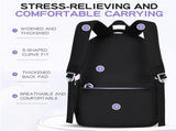 Girly 3-Piece Spine-Protecting Backpack Set Durable Nylon Water-Resistant & Lightweight, Large V1232-SJTSB-001