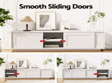 Artiss TV Unit Entertainment Unit Storage Cabinet 160cm White FURNI-L-3C-TV160-WH-AB