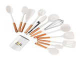 12Pcs Silicone Cooking Utensil Set White Nordic Minimalist Style NonStickware Kit for V1294-YM0714-3118210264611