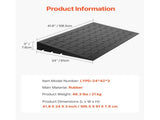 Rubber Ramp, 7.62 cm Rise Ramp Doorway, 3 Channels Cord Cover Rubber Solid V952-WFSLYP24X42X3I8PSV0