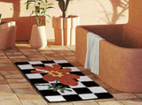 Checkered Doormat Anti Skid Black White Grid Cute Door Mat for Bathrooms Kitchens Living Rooms V1294-YM0716-3117220167614