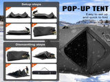 Portable Ice Shelter, 6-8 Person Pop-Up Ice Fishing Tent, 70 Square Feet Fishable Area, Ice Shanty V952-BDBHS141737003OIPV0