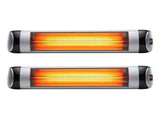 Devanti 2PCS Electric Radiant Strip Heater Indoor Outdoor Patio Remote Control 1500W RHP-1500R-SI-2X