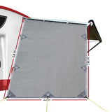 Caravan Privacy Screen Roll Out Awning 1.95 x 2.2M Sun Shade End Wall Side Grey AWN-CV-B-SS-END