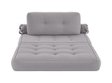 Artiss 1 Seater Corduroy Convertible Sofa Bed Pull Out Boneless Couch Grey SBED-M-FLD05-1S-GY
