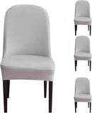 Curved Dining Room Chair,Round Back Dining Chair Slipcovers, Curved Thick Plush Office Chair V1188-YT-A-2340