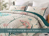 Soft floaral Orchid Dream 3 Pc Bedspread & Pillow Cover Set V745-AC080729Q13U