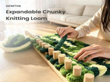 Lightweight Solid Wood Chunky Knitting Loom Kit - 30" Modular Frame, Natural Pine Craft Board V1370-AZ4-15829