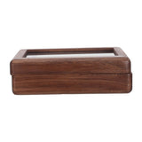 Coffee Walnut Wood Jewelry Box with Transparent Lid for Storage V1366-AZ2-W-13831