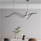 BAMDECOR A203 1.6m Modern minimalist pendant lights for home decoration ceiling pendant light V255-BAM-A203-1.6-BLK