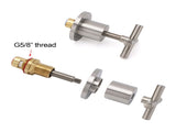 Brushed Nickel 1/4 Turn Twin Shower Taps Set Hot Cold Water Control Vanity Mixer V1233-KCR201BN