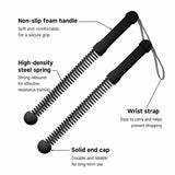 Wireless Spring Battle Rope, 3.42 Lbs A Pair, 17.32in Black, Cordless Swing Training Rope For Indoor V1221-XM-LB2715-GM107