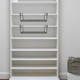 2Pcs Hanging Shoe Rack Black Storage Shelf for Home Wardrobe V1369-AZ3-W-18277