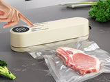 USB Rechargeable Portable Vacuum Sealer, includes sealing bags and a rapid vacuum pump. Space-saving V1232-ZKJ002