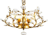 Crystal Chandelier Vintage, 3 Lights, Gold V178-34577