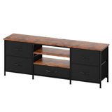 Levede TV Stand Cabinet Entertainment Unit Stand 140cm 5 Drawers Storage Shelves TA1038-AU