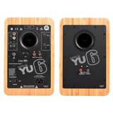 Kanto YU6 200W Powered Bookshelf Speakers with Bluetooth and Phono Preamp - Pair, Bamboo with S6 V398-KO-YU6BAMBOO-S6