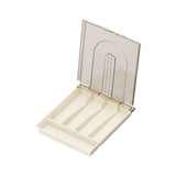 Flatware Storage Tray with Lid,11x13Inch Kitchen Drawer Organizer Tray with 5 Compartments,Storage V1366-AZ2-W-26536