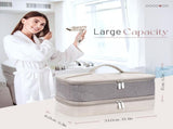 Double-layer Carrying Case , Water-resistant Travel Case for Hair Tools Travel Bag Hair Accessories V1192-AZ-W-10758