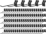200 Pcs 6 Inches Slatwall Hooks Accessories Black Slat Wall Hanging Hangers Metal Retail Hooks Shelf V1258-DP02-C-2881