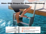 Retractable Dock Ladder, 5 Steps, Aluminum Alloy Pontoon Boat Swim Ladder, with Non-Slip Wide Steps, V952-MTZTSSSWPJ356MH3V001V0
