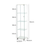 Stacked Display Cabinet Tempered Glass White DBOX1002-4-WH