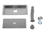 Kitchen Sink with Water Drainage Tray Stainless Steel Small Bar Sink Workstation Basin for V1294-YM0901-3118240184211